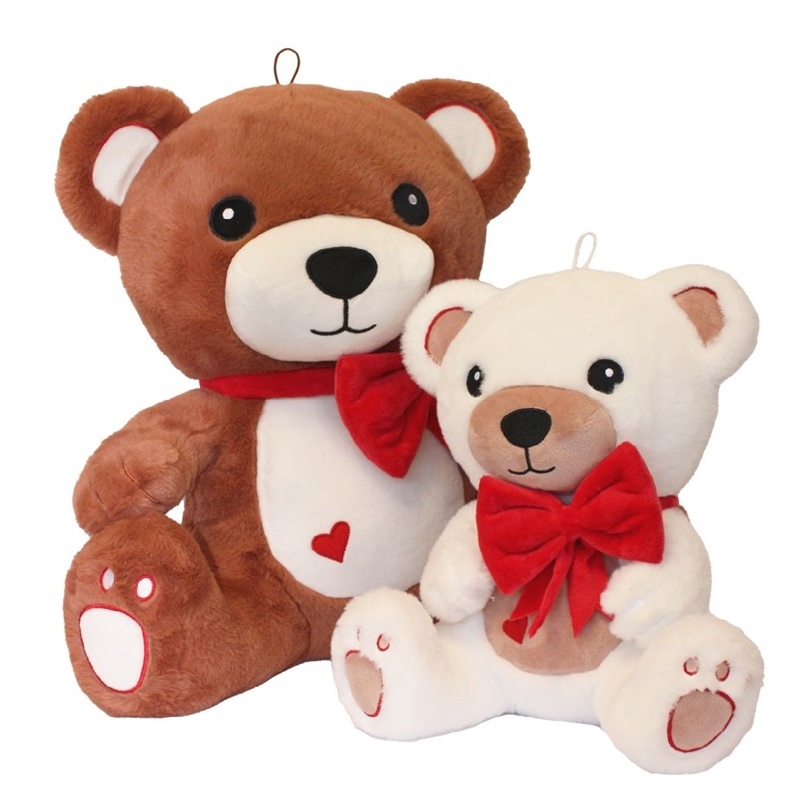 ORSO CON FIOCCO ROSSO